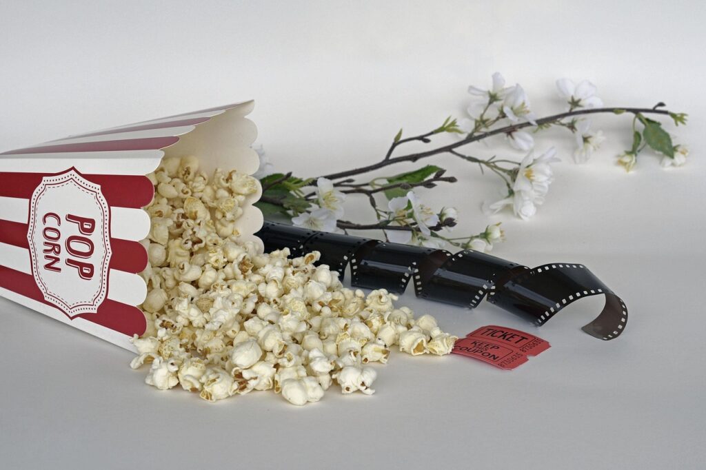 popcorn, movie theater, ticket, movie, entertainment, food, corn, snack, salty, yummy, striped, salted, admission ticket, coupon, film roll, filmstrip, film screening, popcorn, popcorn, popcorn, popcorn, popcorn, movie theater, movie